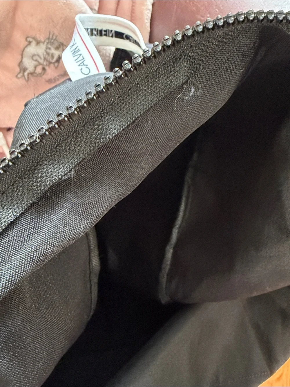 Calvin Klein Black Canvas 'CK Everyone' Backpack with Leather Trim